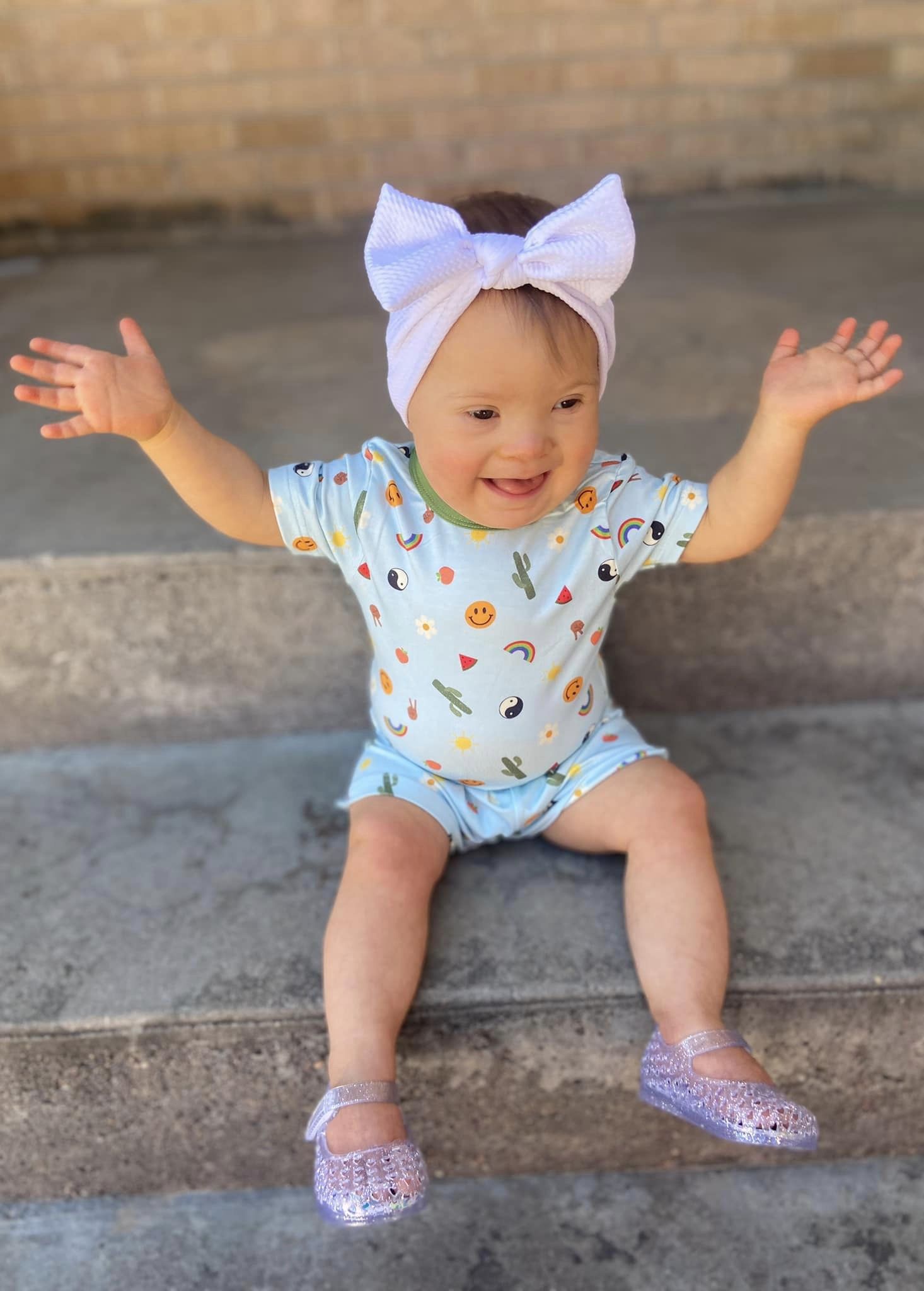 summer pjs for infants Vibes of Summer Short Set Bamboo Pajamas – Sunshine Luckies