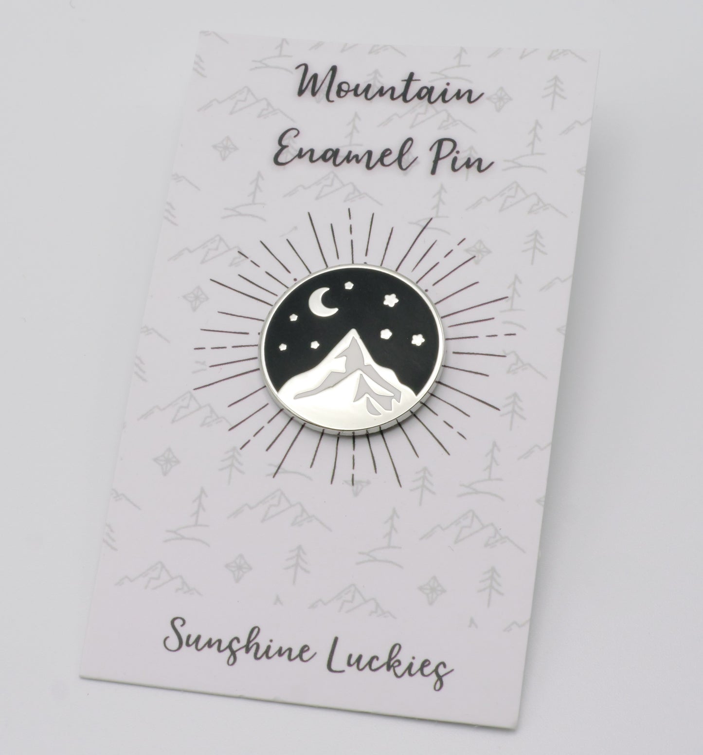 Silver Mountain Enamel Pin
