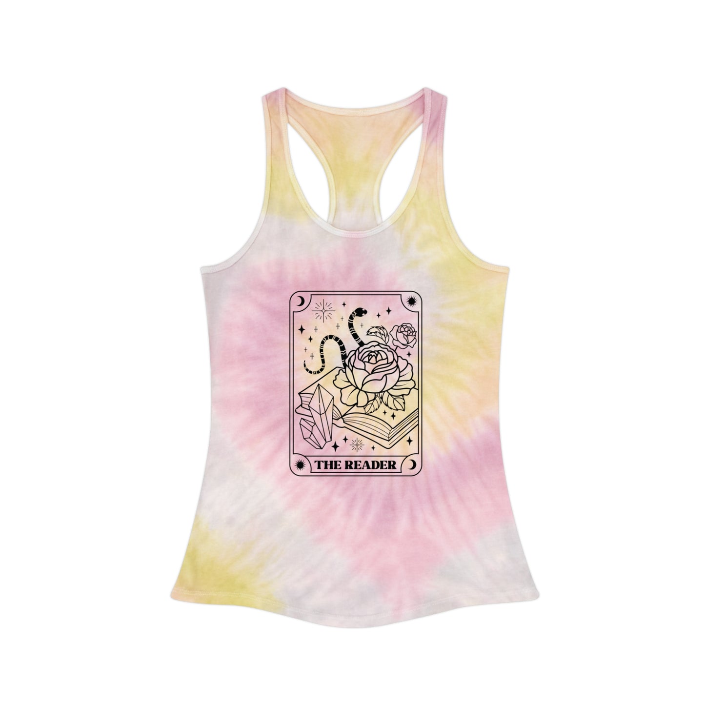The Reader Tie Dye Racerback Tank Top