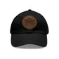 Sun Hat with Leather Patch - Dad Hat
