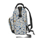 Blue Terrazzo Multifunctional Diaper Backpack