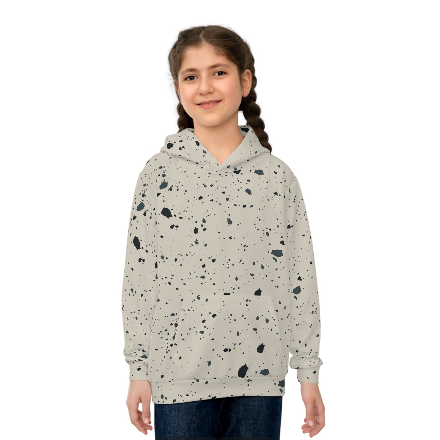Copy of Copy of Copy of Copy of Copy of Kids Sun Pattern Hoodie — Retro Brown Sunburst All-Over Print