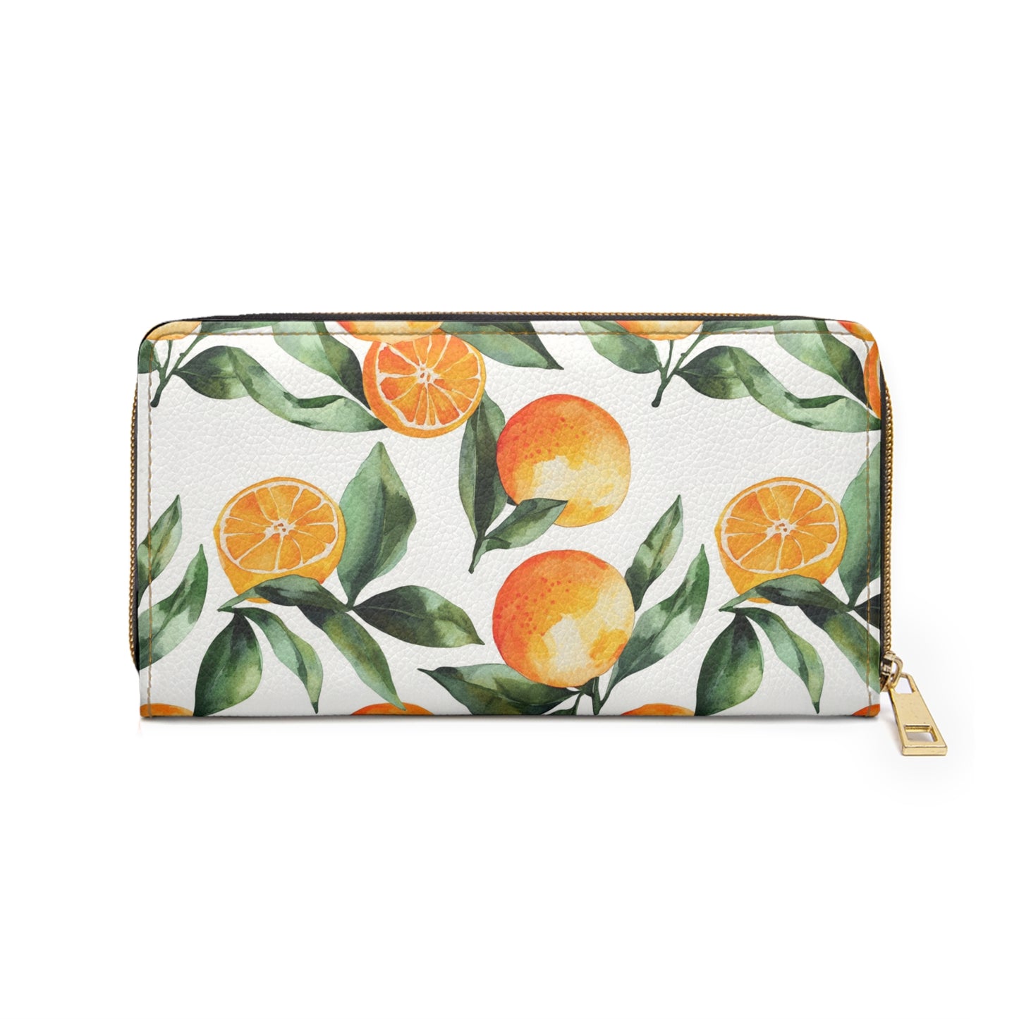 Orange Grove Citrus Zipper Wallet