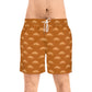 Sunset Wave Swim Shorts — Men's Mid-Length Beach Trunks
