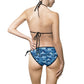 Ocean Wave Tie-Dye Bikini — Women's Triangle String Swimsuit