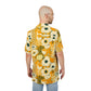 Yellow Floral Hawaiian Shirt — Retro Sunflower Aloha Button-Down