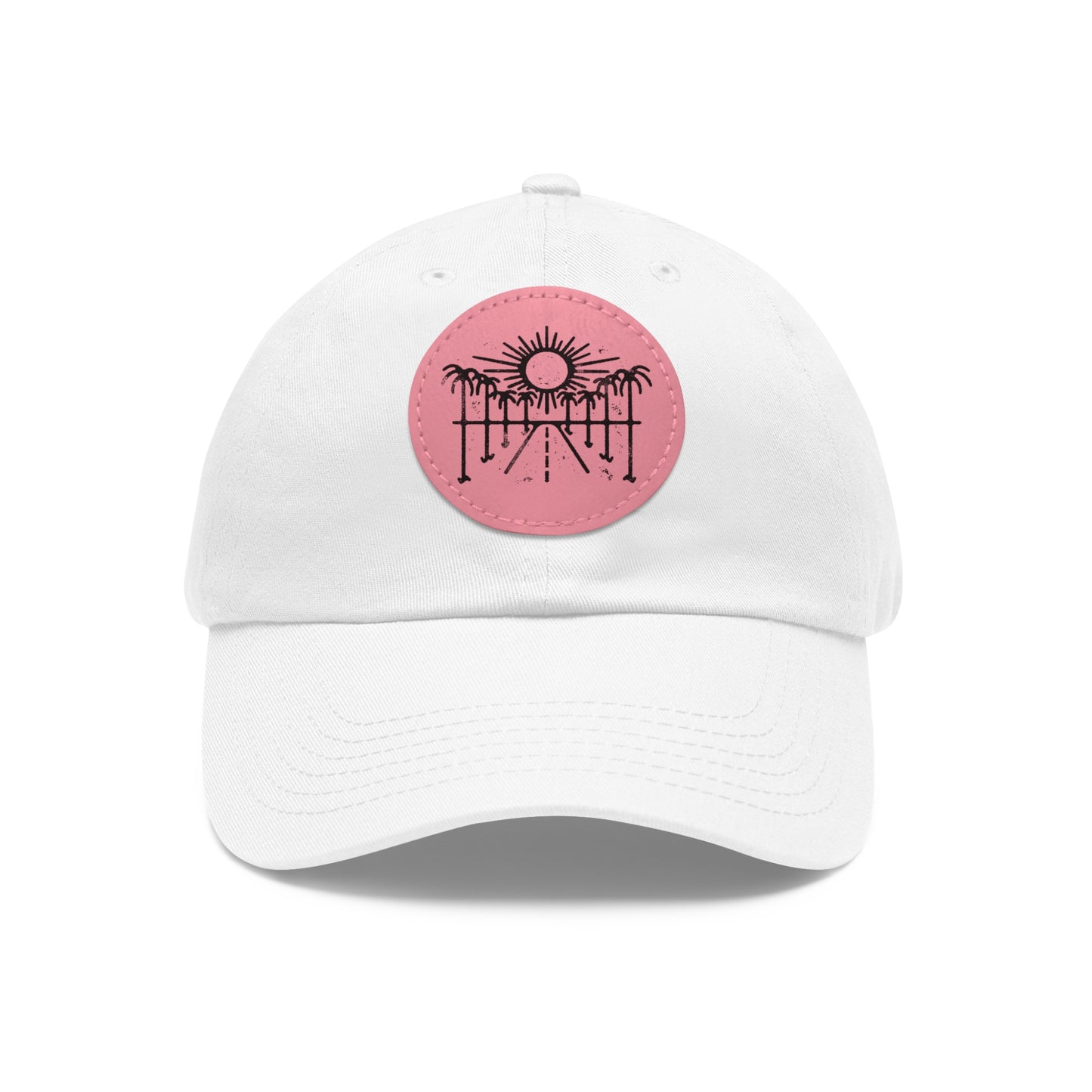 Sun Hat with Leather Patch - Dad Hat
