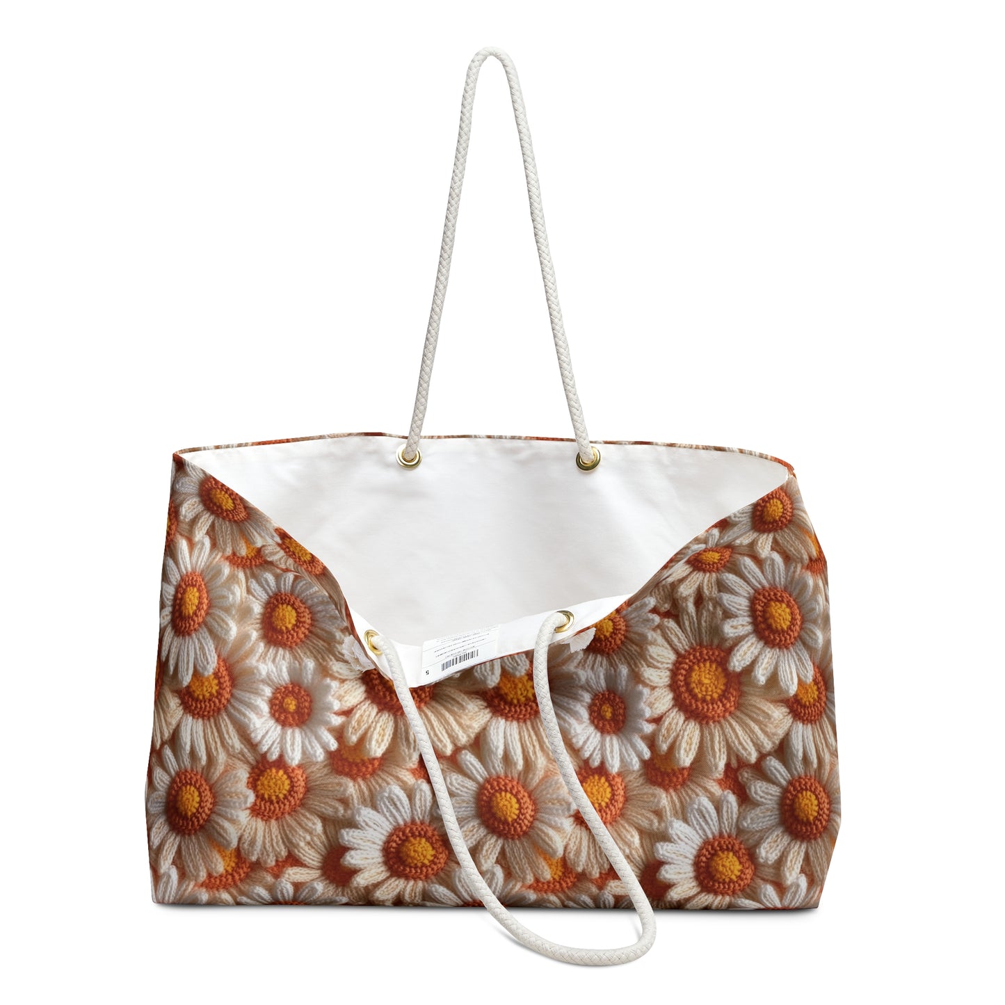 Daisy Faux Crochet Weekender Bag