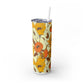 Sunbeam Petal Skinny Tumbler with Straw, 20oz