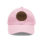 Sun Hat with Leather Patch - Dad Hat