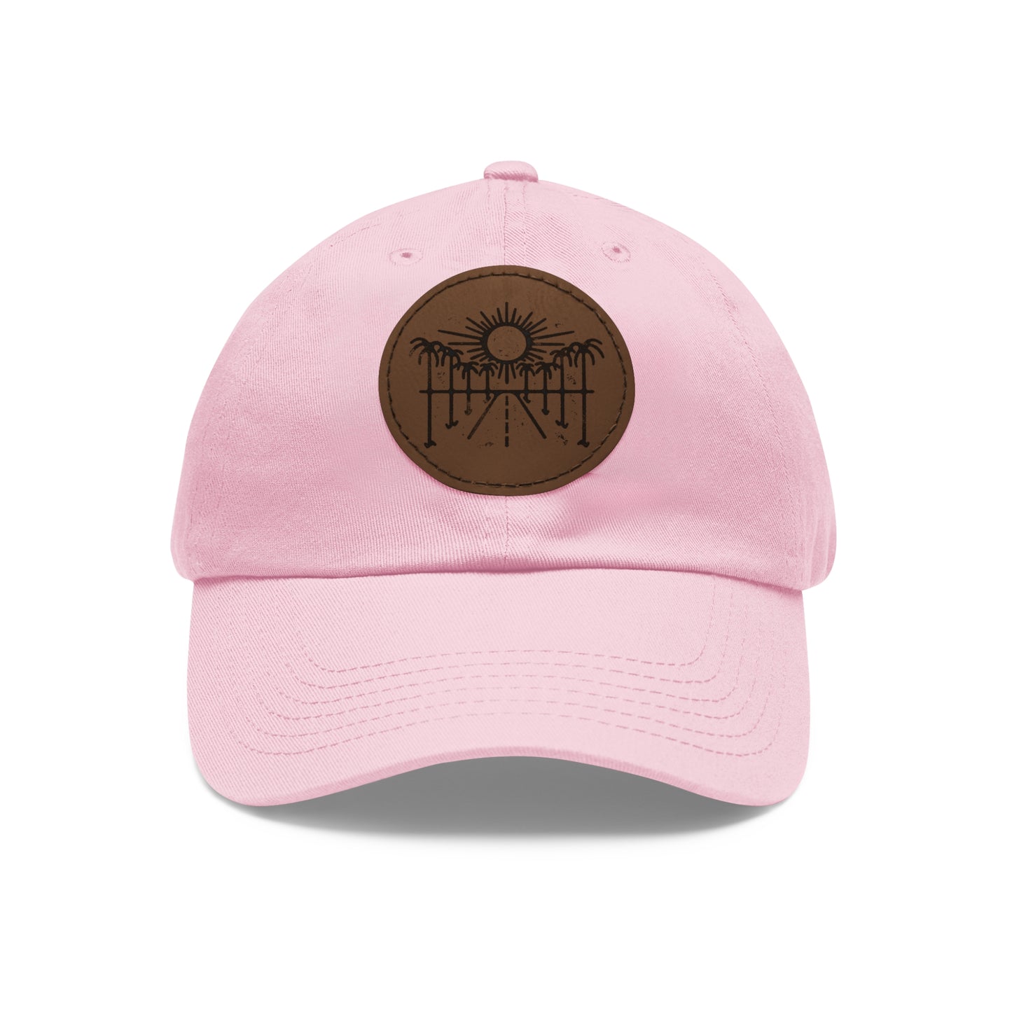 Sun Hat with Leather Patch - Dad Hat