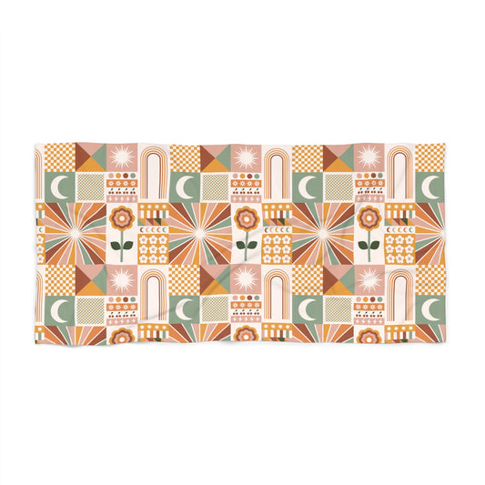 Boho Patchwork Beach Towel