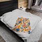 Vibrant Summer Bloom Velveteen Plush Blanket