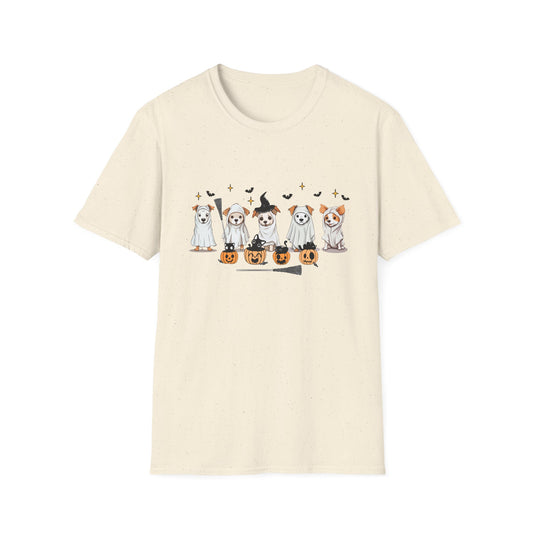 Trick or Treating Dogs Unisex Softstyle T-Shirt