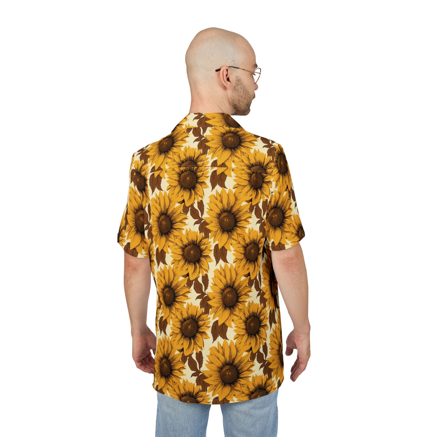 Sunflower Hawaiian Shirt — Bright Floral Aloha Button-Down