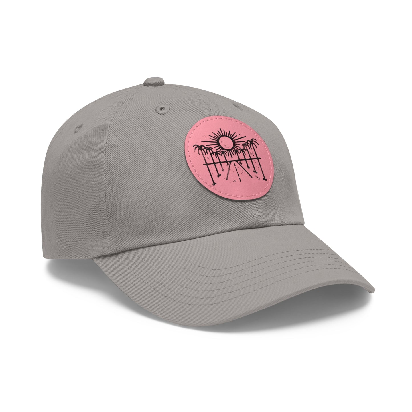 Sun Hat with Leather Patch - Dad Hat