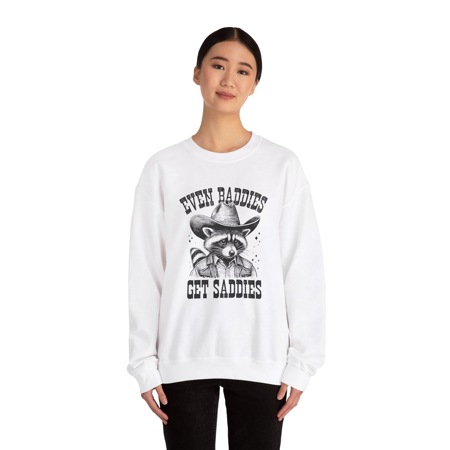 Even Baddies Get Saddies Unisex Heavy Blend™ Crewneck Sweatshirt