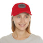 Sun Hat with Leather Patch - Dad Hat