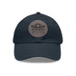 Sun Hat with Leather Patch - Dad Hat