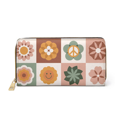 Hippie Quilt Zipper Wallet