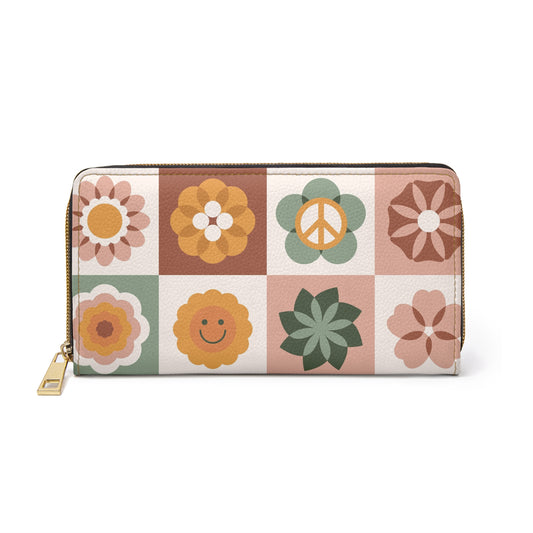 Hippie Quilt Zipper Wallet