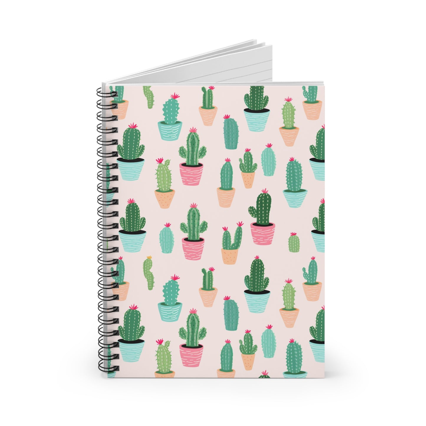 Potted Cactus Spiral Notebook - Ruled Line