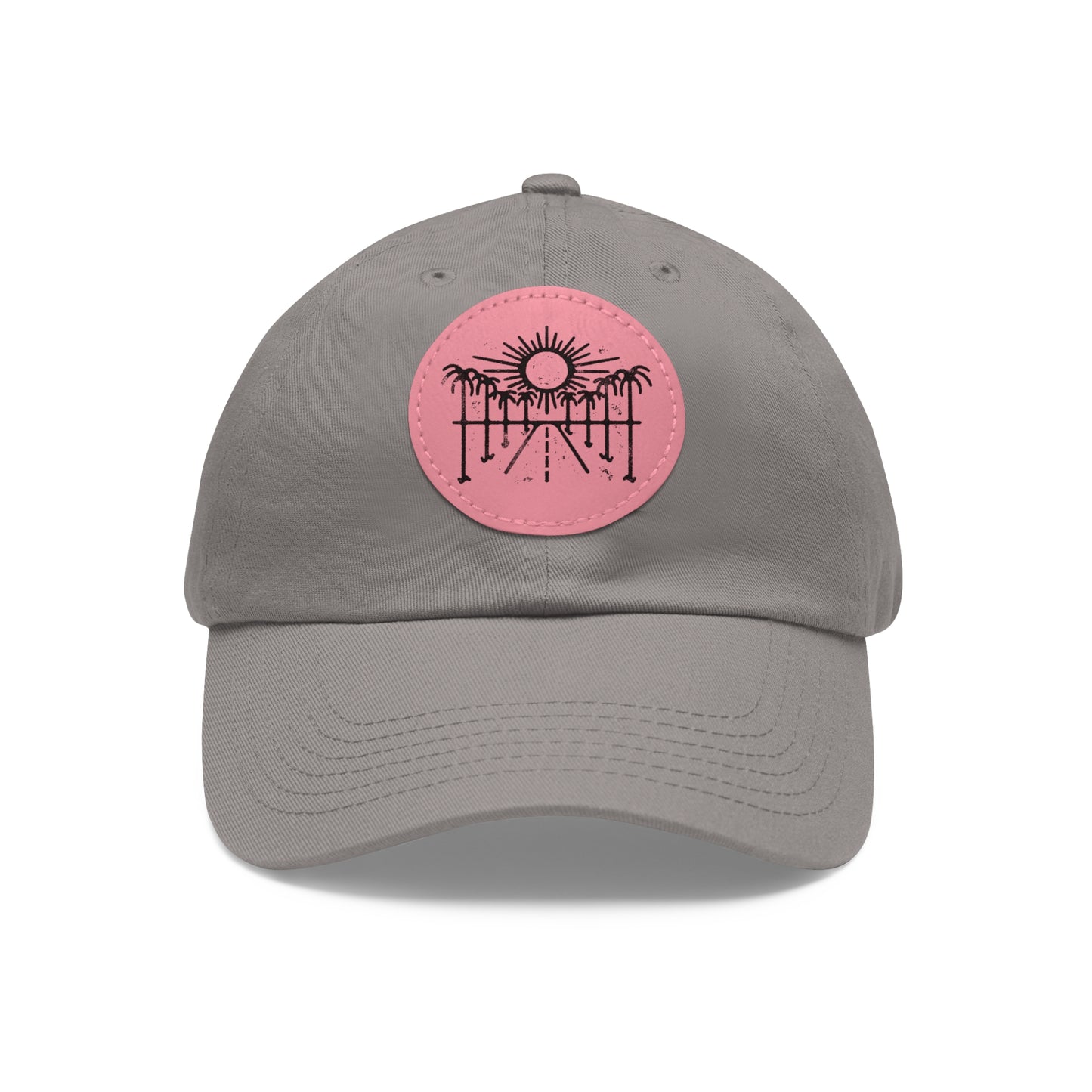Sun Hat with Leather Patch - Dad Hat