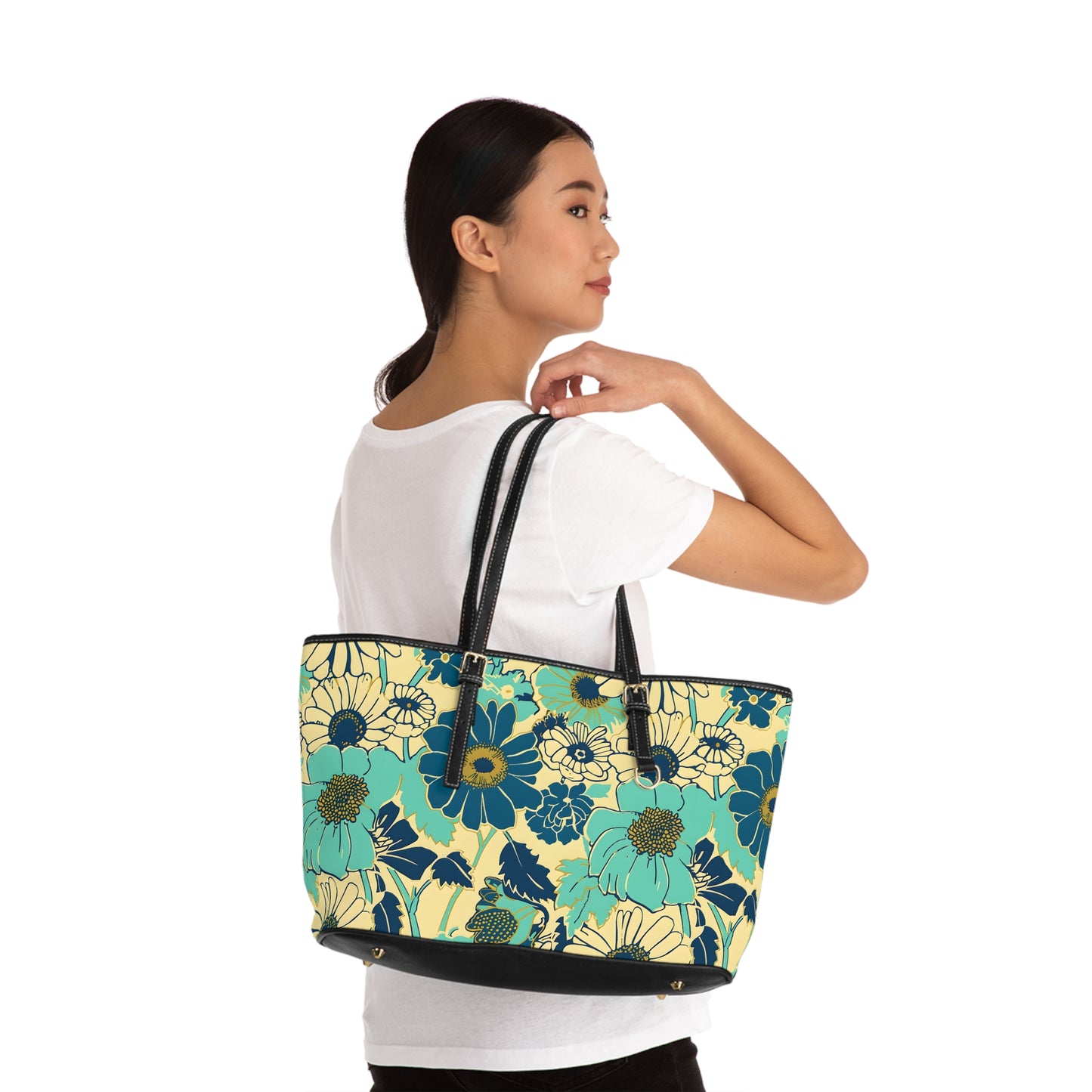 Blue Botanicals Shoulder Purse Bag