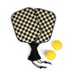 Black and White Checkered Pickleball Kit