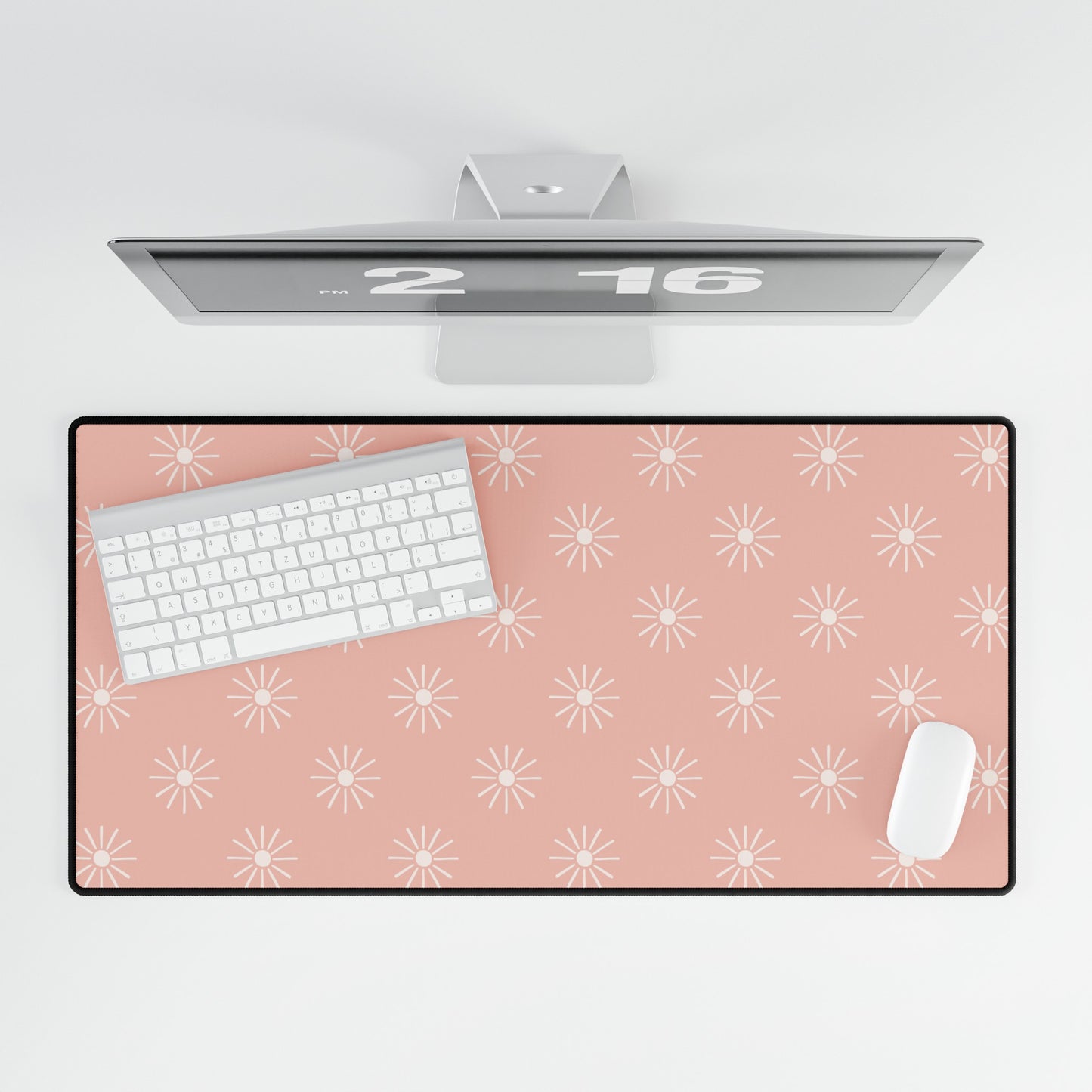 Rosy Rays Sun Desk Mat