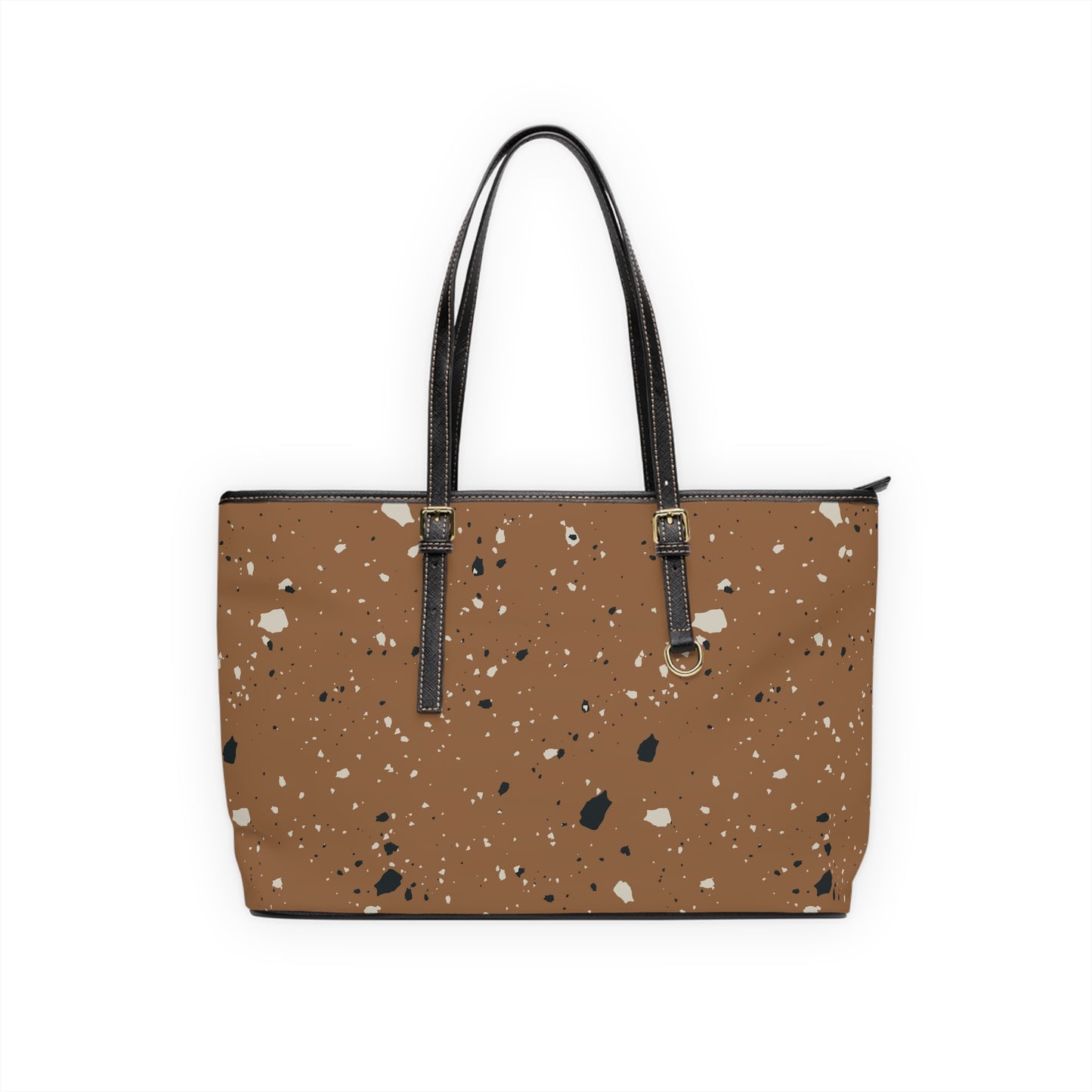 Brown Terrazzo Shoulder Purse Bag