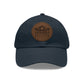 Sun Hat with Leather Patch - Dad Hat