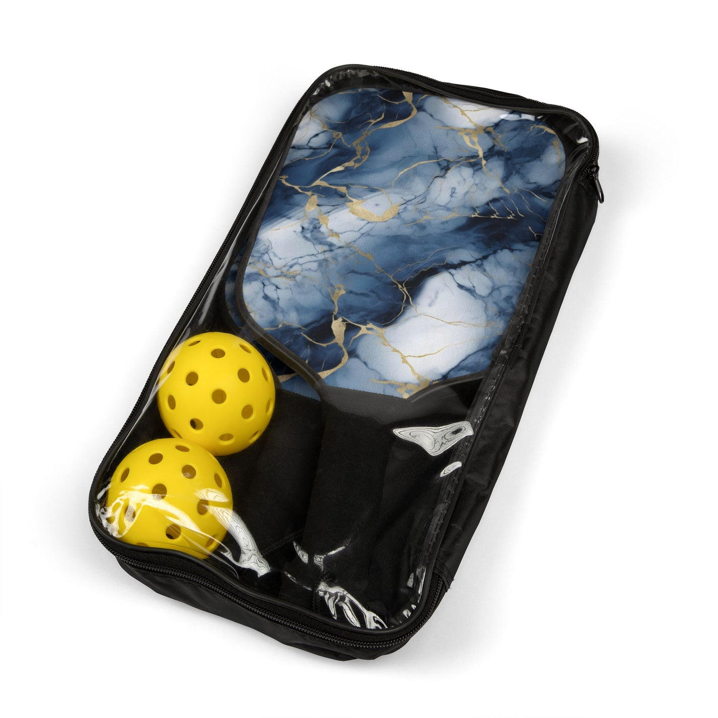 Blue Marbled Pickleball Kit