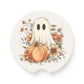 Fall Floral Ghost Soapstone Car Coaster