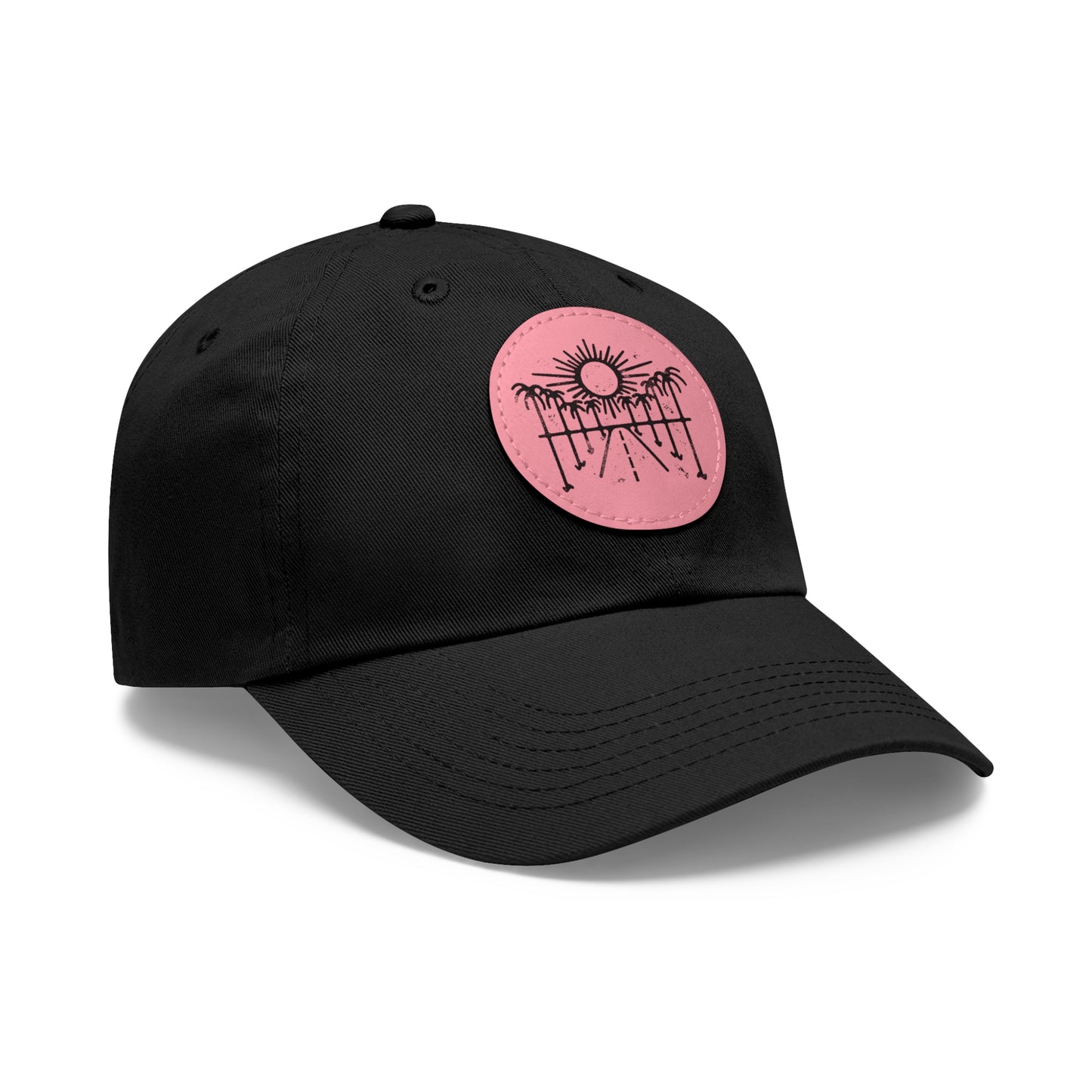Sun Hat with Leather Patch - Dad Hat