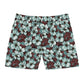 Teal Floral Men’s Swim Shorts — Vintage Hibiscus All-Over Print