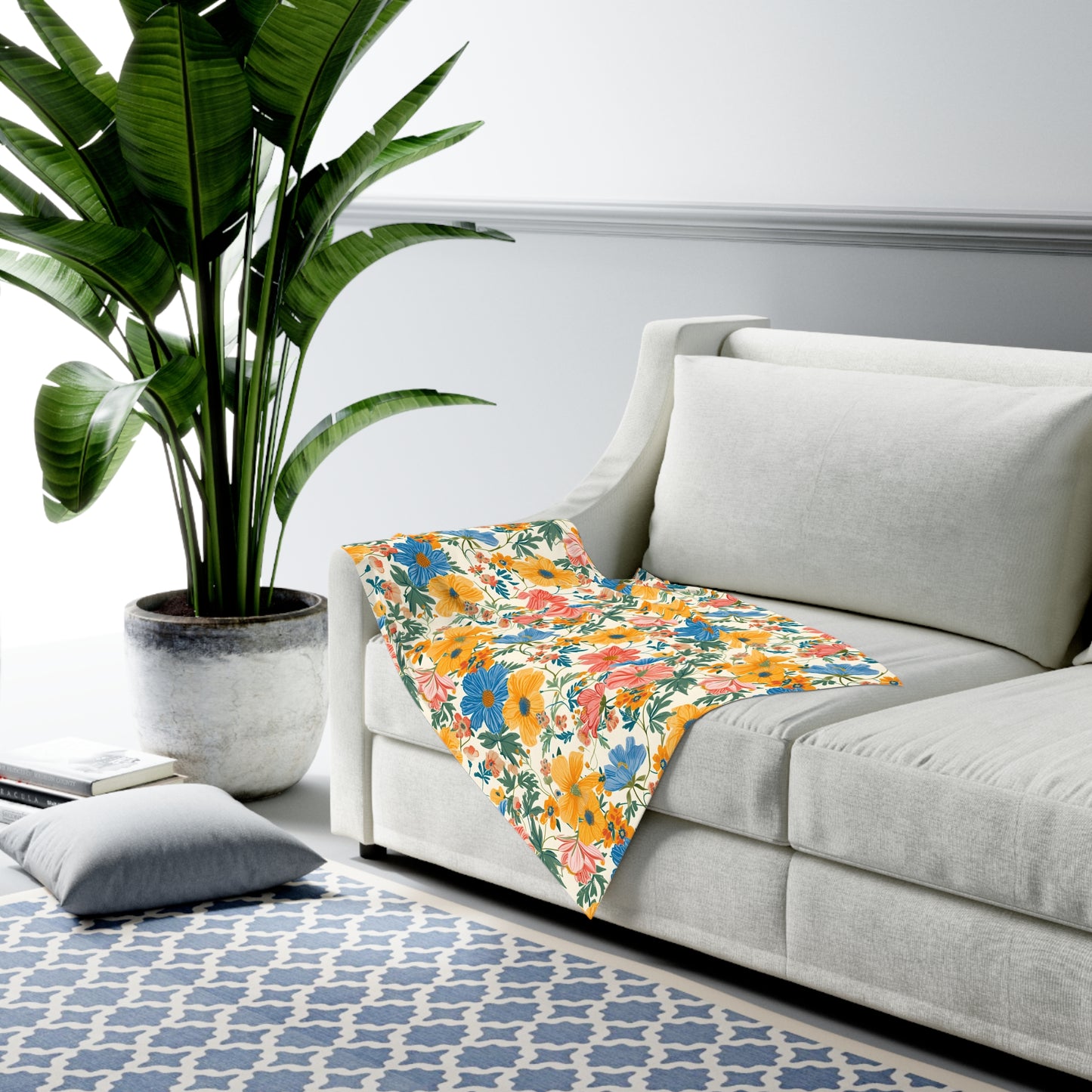 Vintage Summer Florals Baby Swaddle Blanket