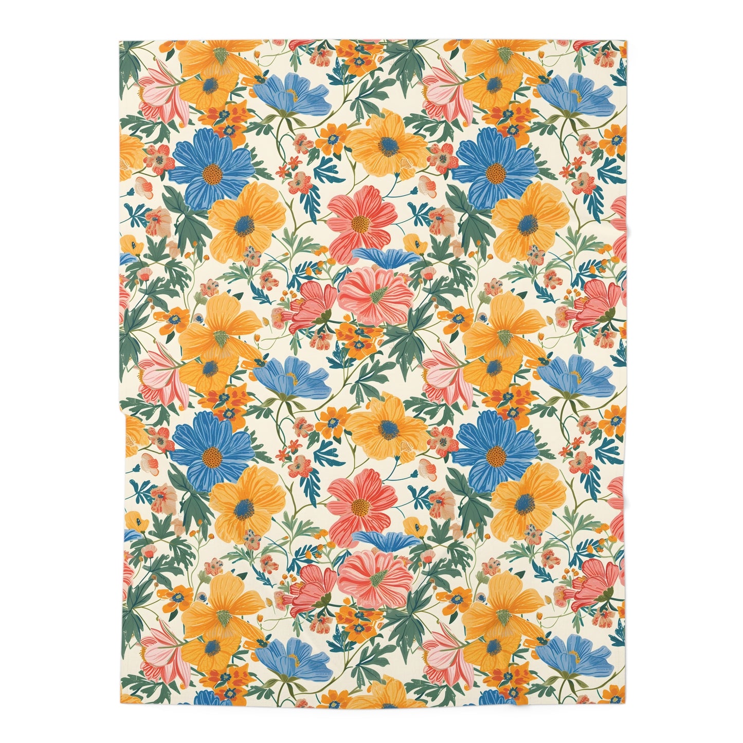 Vintage Summer Florals Baby Swaddle Blanket