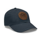 Sun Hat with Leather Patch - Dad Hat