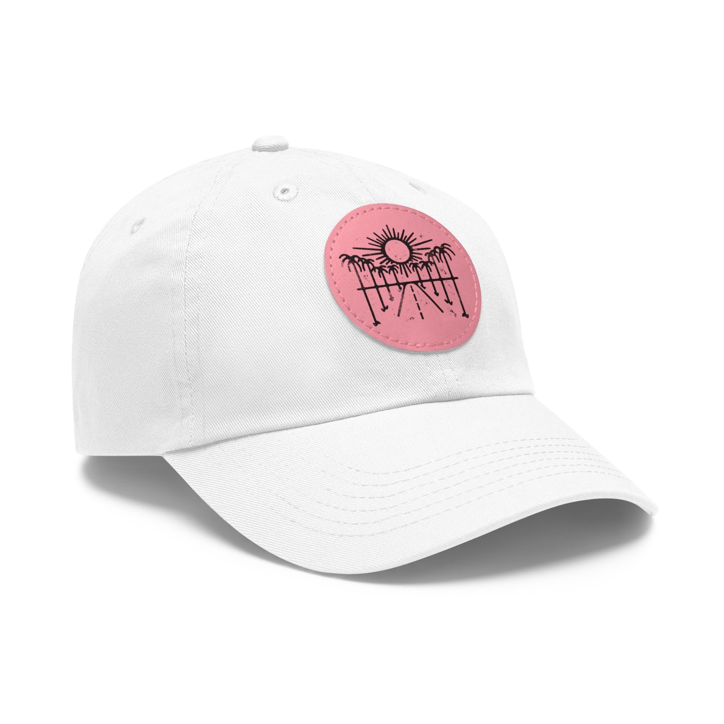 Sun Hat with Leather Patch - Dad Hat