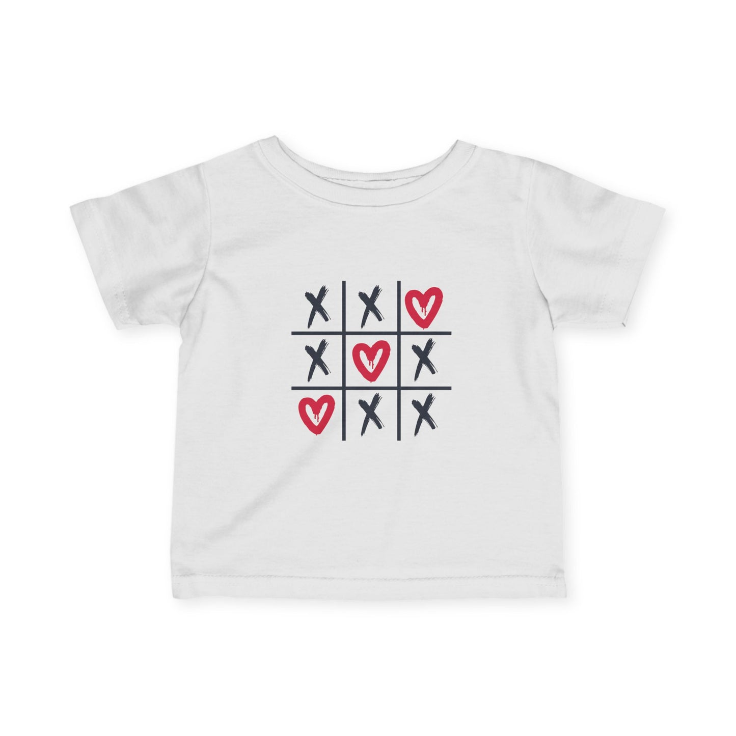 Valentine's Tic Tac Toe Baby Tee, Infant Jersey T-Shirt