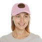 Sun Hat with Leather Patch - Dad Hat