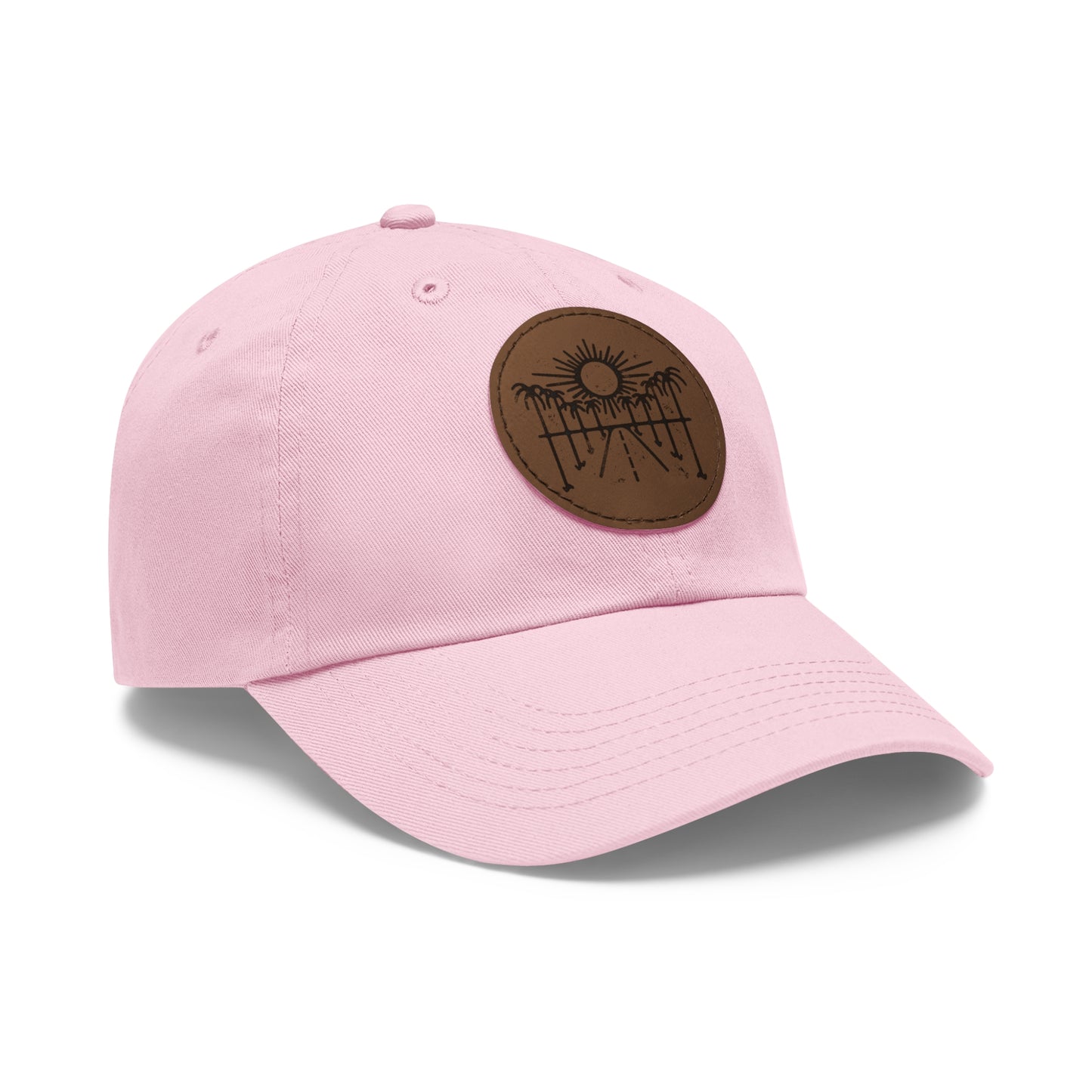 Sun Hat with Leather Patch - Dad Hat