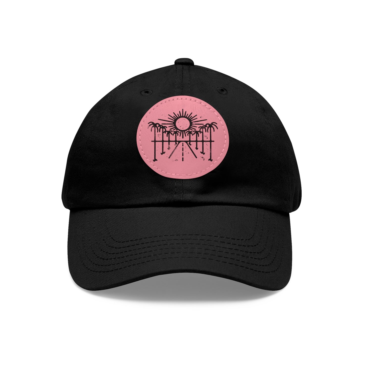 Sun Hat with Leather Patch - Dad Hat