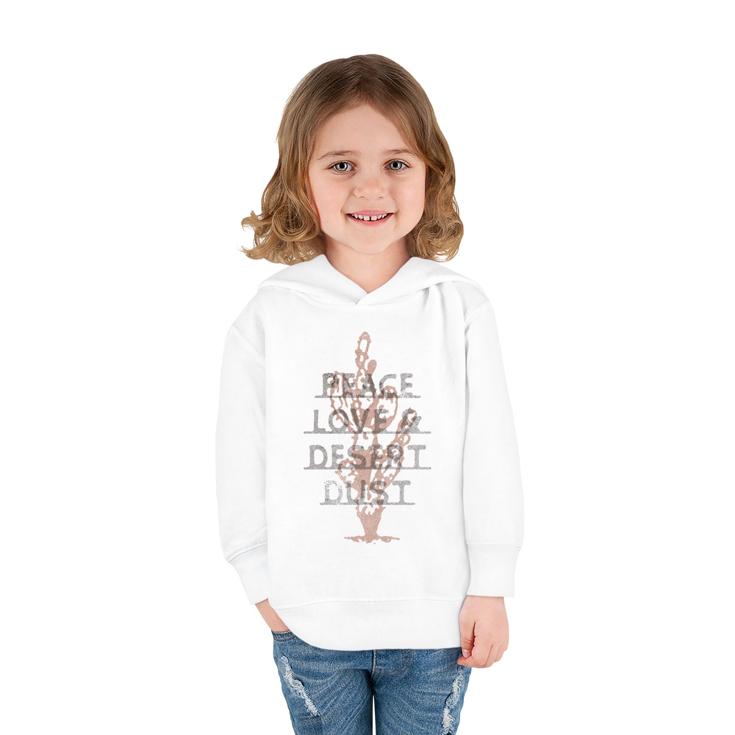 Peace Love & Desert Dust Toddler Pullover Fleece Hoodie
