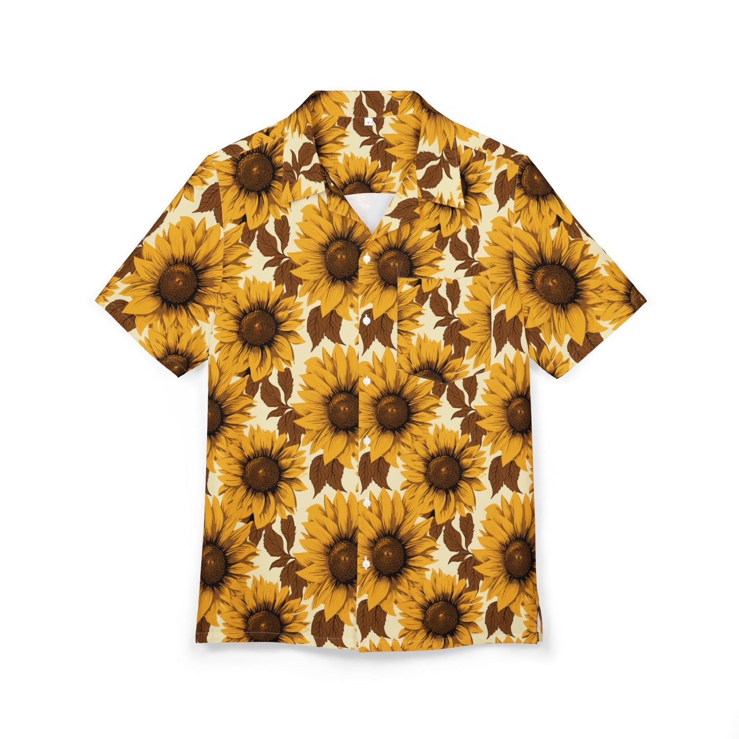 Sunflower Hawaiian Shirt — Bright Floral Aloha Button-Down