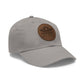 Sun Hat with Leather Patch - Dad Hat