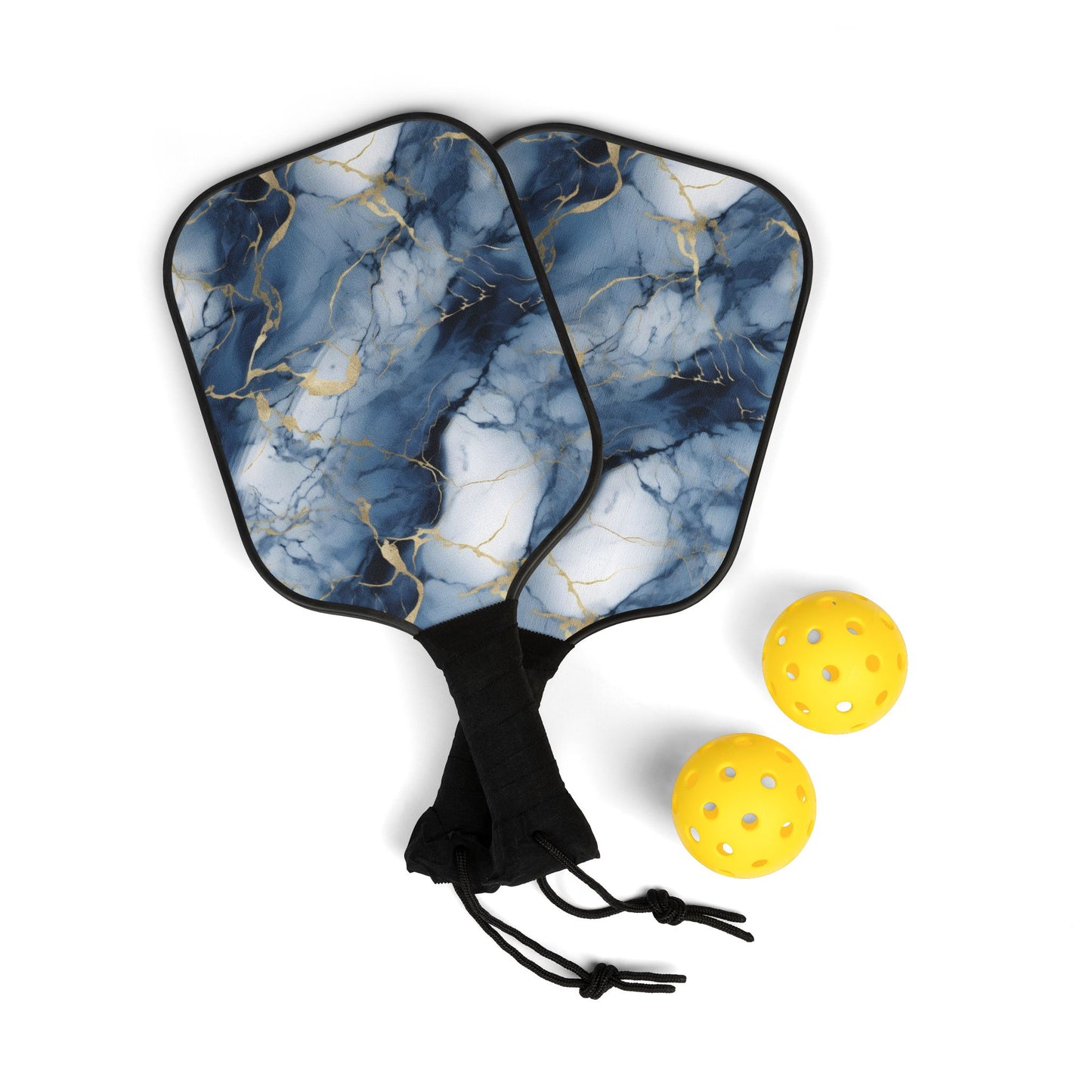 Blue Marbled Pickleball Kit