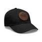 Sun Hat with Leather Patch - Dad Hat