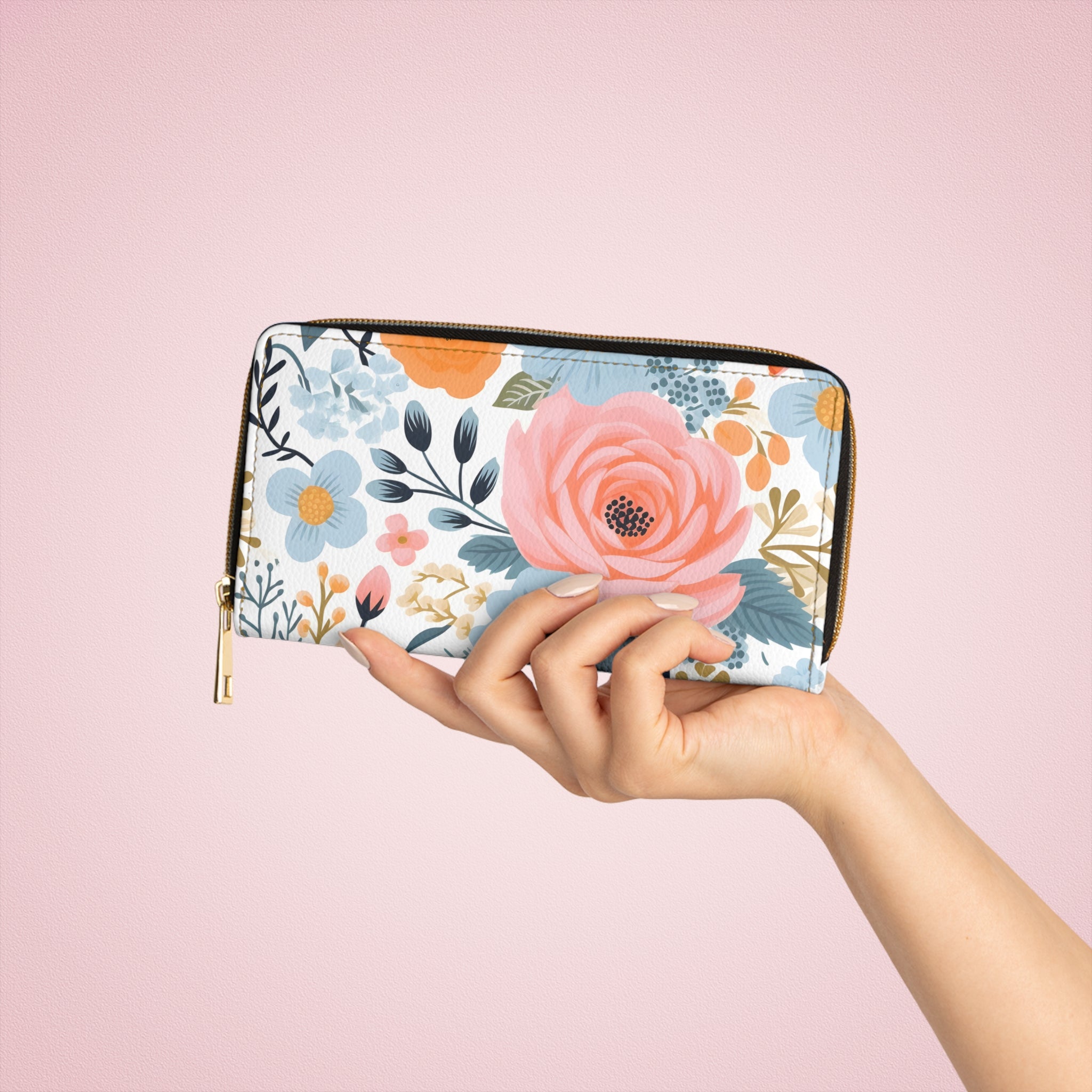 HTC SUNSET L-zip Wallet Flower 小物